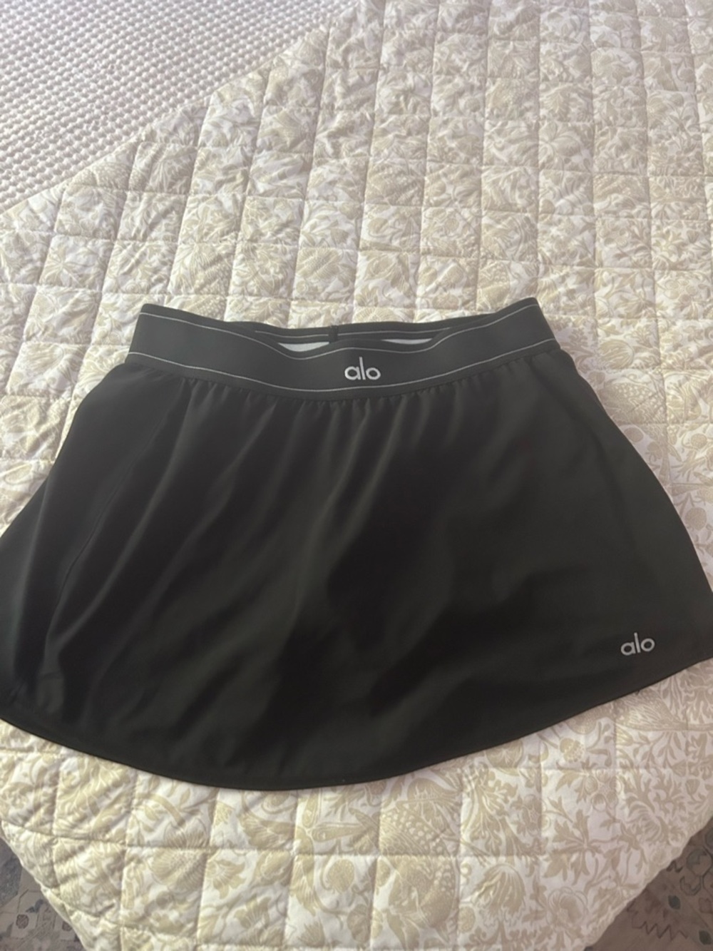 ALO Yoga Women's Black Match Point Tennis Skirt